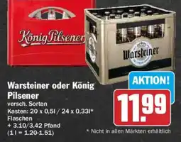 AEZ Warsteiner oder König Pilsener Angebot