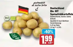 AEZ Deutschland Bio HIT Speisefrühkartoffeln Angebot