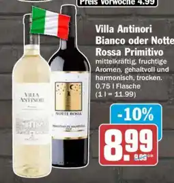 AEZ Villa Antinori Bianco oder Notte Rossa Primitivo Angebot