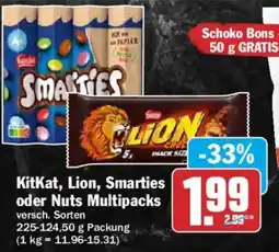 AEZ KitKat, Lion, Smarties oder Nuts Multipacks Angebot