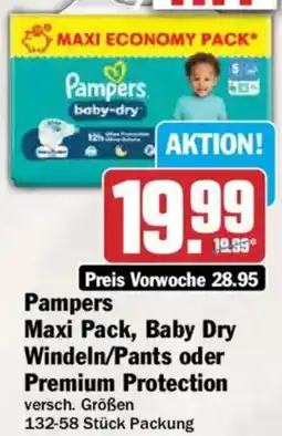 AEZ Pampers Maxi Pack, Baby Dry Windeln/Pants oder Premium Protection Angebot