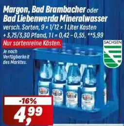 Simmel Margon, Bad Brambacher oder Bad Liebenwerda Mineralwasser Angebot