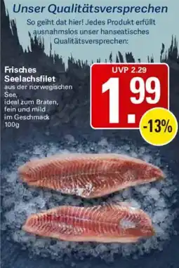 WEZ Frisches Seelachsfilet Angebot