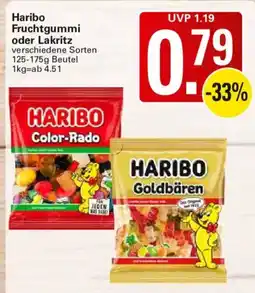WEZ Haribo Fruchtgummi oder Lakritz Angebot