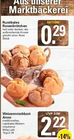 WEZ Rustikales Rosenbrötchen Angebot