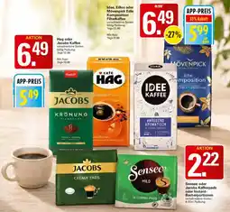 WEZ Senseo oder Jacobs Kaffeepads oder Instant-Becherportionen Angebot