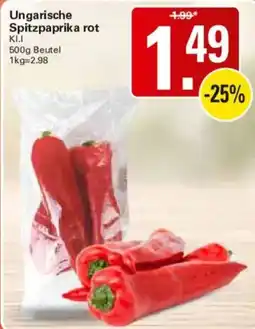 WEZ Ungarische Spitzpaprika rot Angebot