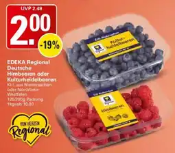 WEZ EDEKA Regional Himbeeren oder Kulturheidelbeeren Angebot