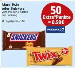 WEZ Mars, Twix oder Snickers Angebot