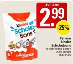 WEZ Ferrero Kinder Schokobons Angebot