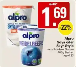 WEZ Alpro Soya oder Skyr-Style Angebot