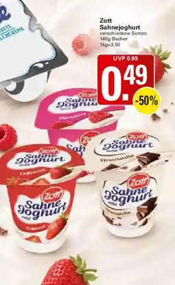 WEZ Zott Sahnejoghurt Angebot
