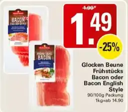 WEZ Glocken Beune Frühstücks Bacon Angebot