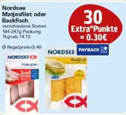 WEZ Nordsee Matjesfilet oder Backfisch Angebot