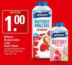 WEZ Milram Buttermilch oder Kefir Drink Angebot
