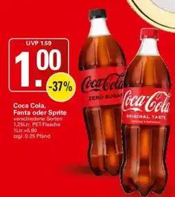 WEZ Coca Cola, Fanta oder Sprite Angebot