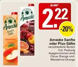 WEZ Amecke Sanfte oder Plus-Säfte Angebot