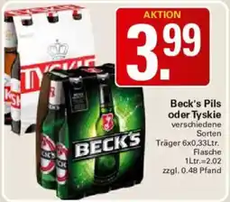 WEZ Beck's Pils oder Tyskie Angebot