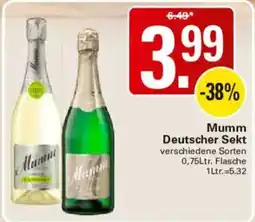 WEZ Mumm Deutscher Sekt Angebot