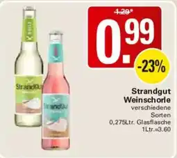 WEZ Strandgut Weinschorle Angebot