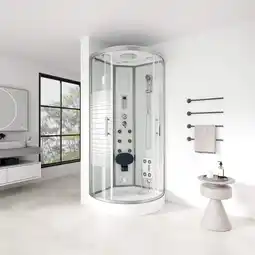 Netto Marken-Discount HOME DELUXE Dampfdusche mit Wasserfall und Dampfsauna WHITE PEARL - 90 x 90 cm Angebot
