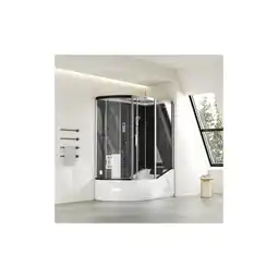 Netto Marken-Discount HOME DELUXE Dampfdusche mit Whirlpool ALLIN 4IN1 - 170 x 90 Schwarz Links Angebot