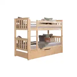 Netto Marken-Discount TiCAA Etagenbett Sammy Kiefer Natur Angebot
