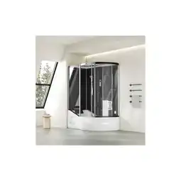 Netto Marken-Discount HOME DELUXE Dampfdusche mit Whirlpool ALLIN 4IN1 - 170 x 90 Schwarz Rechts Angebot