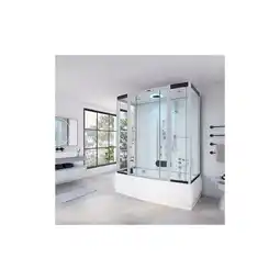 Netto Marken-Discount HOME DELUXE Dampfdusche mit Whirlpoolfunktion und LED-Beleuchtung DIAMOND - 170 x 90 cm Weiß Angebot