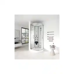 Netto Marken-Discount HOME DELUXE Duschkabine mit Wasserfall und Rückenmassage WHITE PEARL - 90 x 90 cm Angebot