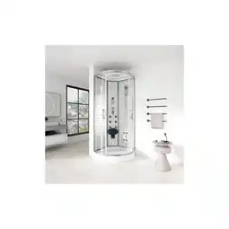 Netto Marken-Discount HOME DELUXE Dampfdusche mit Wasserfall und Dampfsauna WHITE PEARL - 100 x 100 cm Angebot