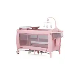 Netto Marken-Discount Chipolino Reisebett Bella 2 Ebenen seitlicher Eingang Musikmobile Wickelauflage pink Angebot