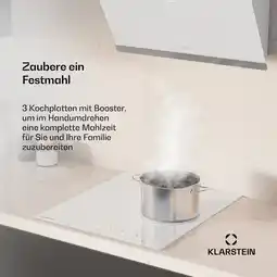 Netto Marken-Discount Delicatessa Induktionskochfeld 45 cm 6600 W 3 Kochfelder Slider-Control Boost Weiß Angebot