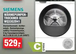 Handelshof Siemens wärmepumpentrockner WQ33G2D41 Angebot