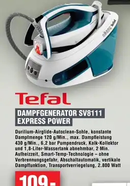 Handelshof Tefal Dampfgenerator SV8111 Express Power Angebot