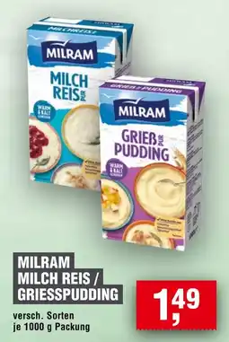 Handelshof MILRAM MILCH REIS / GRIESSPUDDING Angebot