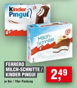 Handelshof FERRERO MILCH-SCHNITTE / KINDER PINGUI Angebot