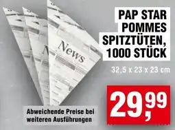 Handelshof PAP STAR POMMES SPITZTÜTEN Angebot