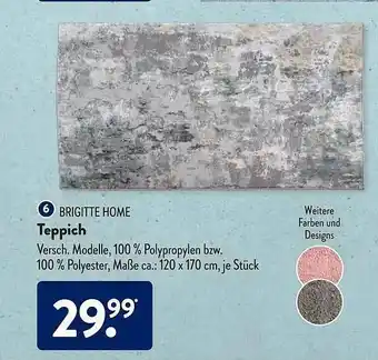 Aldi Süd Brigitte Home Teppich Angebot