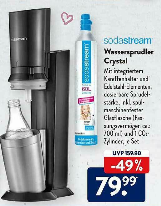Sodastream Wassersprudler Crystal Angebot bei Aldi Süd