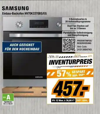 Expert Bening Samsung Einbau-backofen Nv70k3370bs-eg Angebot