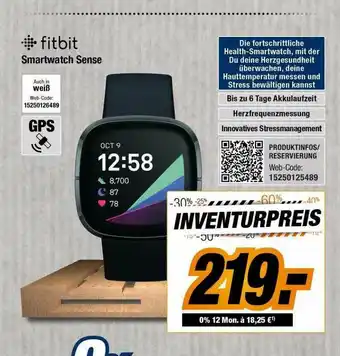 Expert Bening Fitbit Smartwatch Sense Angebot