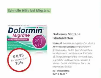 Linda Apotheken Dolormin Migräne Filmtabletten Angebot