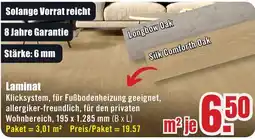 B1 Discount Baumarkt Laminat Longbow Oak Angebot