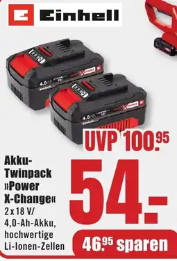 B1 Discount Baumarkt Einhell Akku-Twinpack »Power X-Change« Angebot