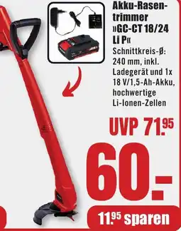 B1 Discount Baumarkt Akku-Rasentrimmer GC-CT 18/24 Li P Angebot