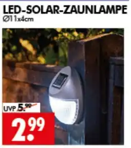 Wreesmann LED-SOLAR-ZAUNLAMPE Angebot