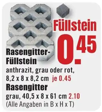 B1 Discount Baumarkt Rasengitter-Füllstein Angebot