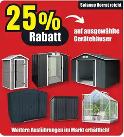 B1 Discount Baumarkt Gerätehäuser Angebot