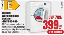 B1 Discount Baumarkt Exquisit Wärmepumpentrockner »TWP 803-030« Angebot